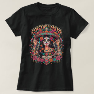 Cinco de Mayo Sugar Skull Shirt Women’s Mexican Fi