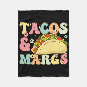 Cinco De Mayo Taco And Margaritas Lover Groovy Tac Fleece Blanket