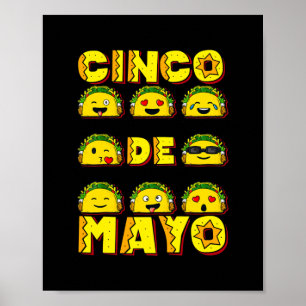 Cinco de Mayo Taco Funny Boys Men Mexican Food Poster