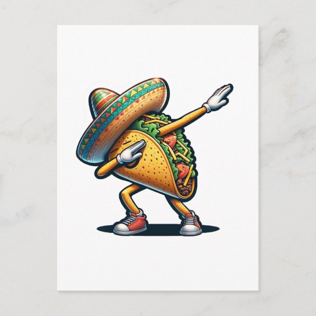 Cinco de Mayo Taco Postcard (Front)