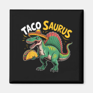 Cinco De Mayo Tacosaurus Taco Spinosaurus Dinosaur Magnet