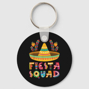 Cinco De Mayo Tee, Fiesta Squad Mexican Party Cinc Key Ring