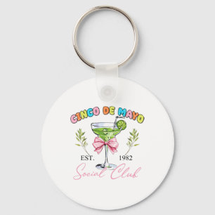 Cinco De Mayo Tequila Coquette Social Club Mexican Key Ring