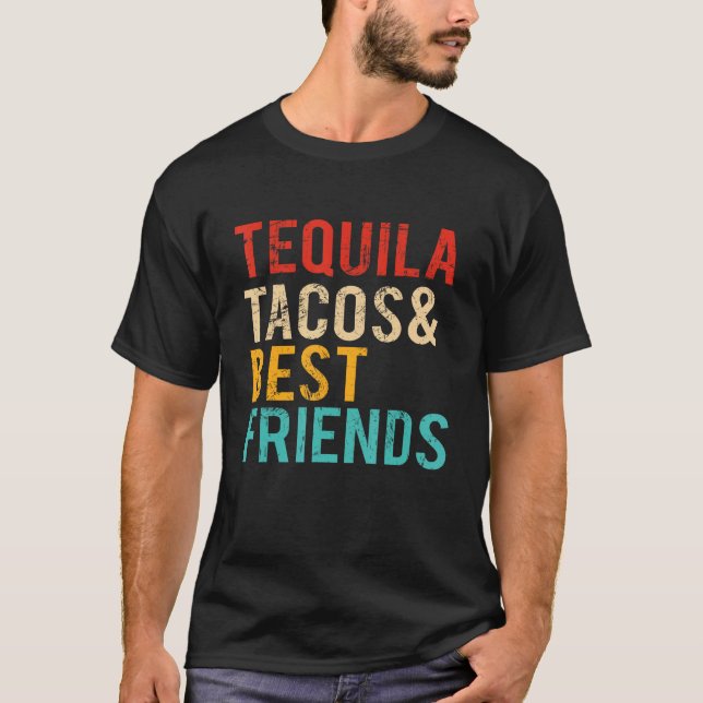Cinco De Mayo Tequila Tacos Best Friends Drinking  T-Shirt (Front)