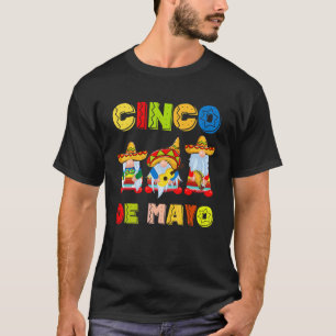 Cinco De Mayo Three Gnomes Tacos Mexican Men Women T-Shirt