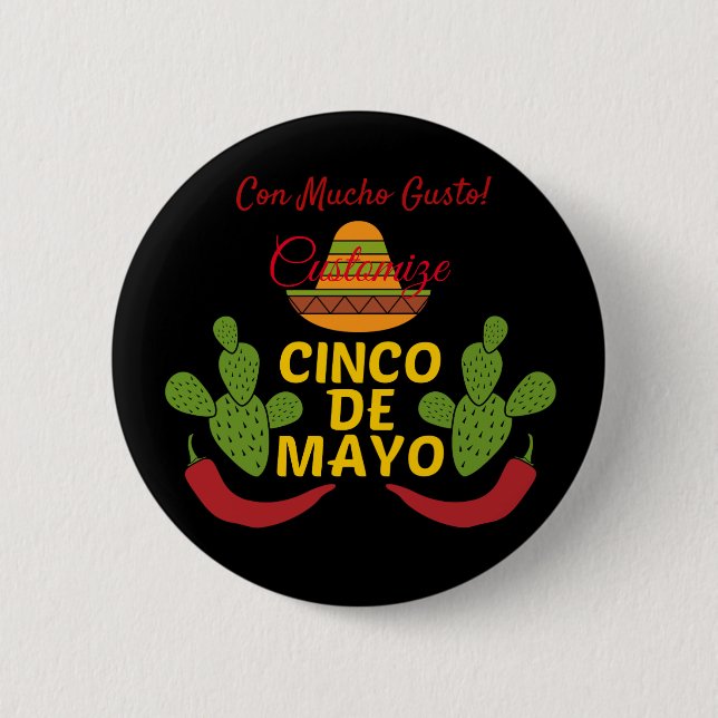 Cinco de Mayo Thunder_Cove 6 Cm Round Badge (Front)