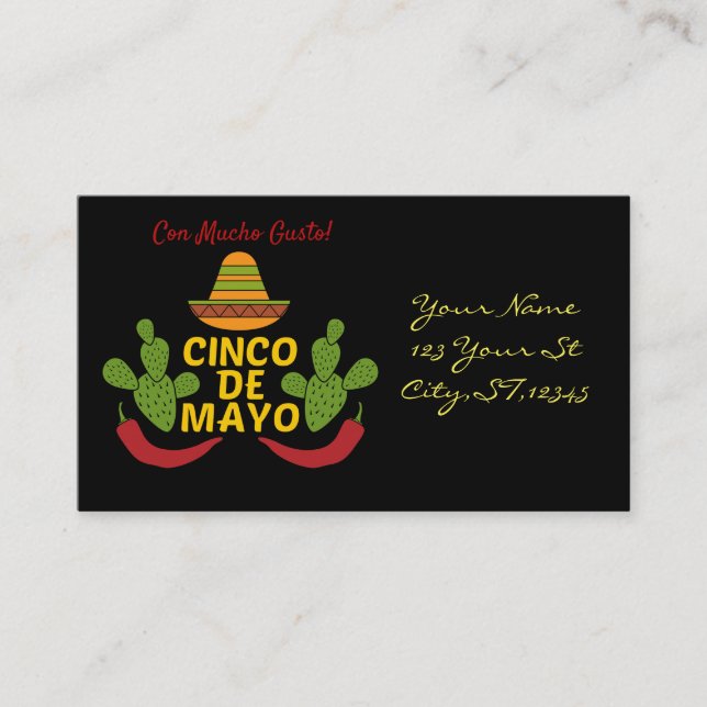 Cinco de Mayo Thunder_Cove Business Card (Front)