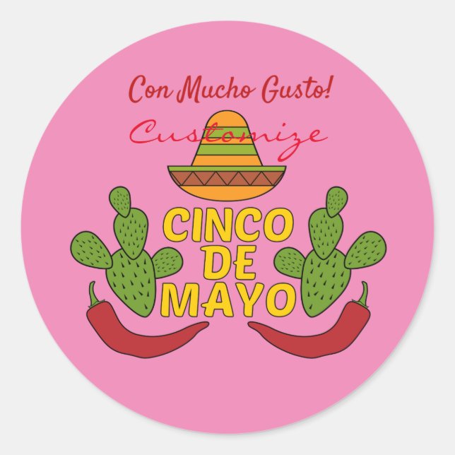 Cinco de Mayo Thunder_Cove Classic Round Sticker (Front)