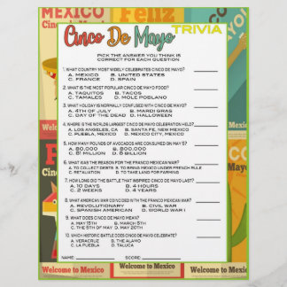 Cinco De Mayo Trivia Game Custom Letterhead
