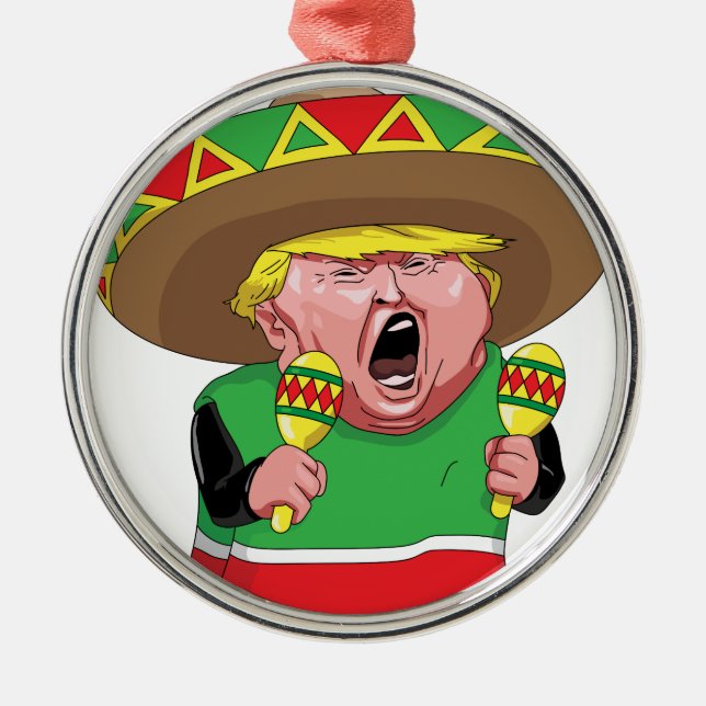 Cinco de Mayo trump Metal Ornament (Front)