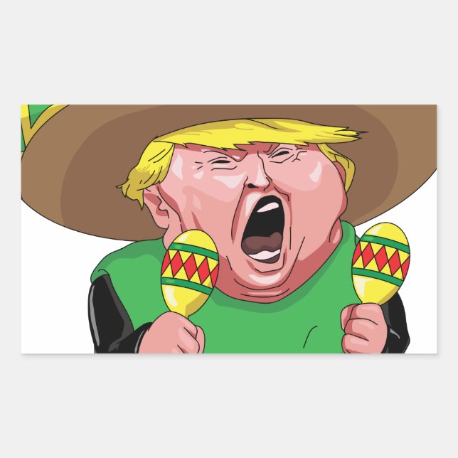Cinco de Mayo trump Rectangular Sticker (Front)