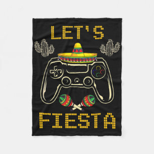 Cinco De Mayo Video Games Gaming Controller Gamer  Fleece Blanket