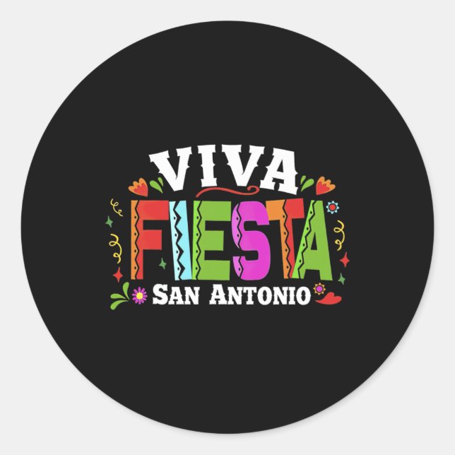 Cinco De Mayo Viva Fiesta San Antonio 1  Classic Round Sticker (Front)