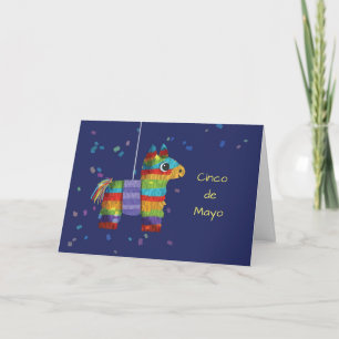 Cinco de Mayo With Colourful Piñata Donkey Card