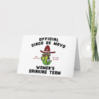 Cinco de Mayo Women's Drinking Team Card