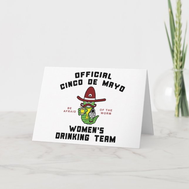 Cinco de Mayo Women's Drinking Team Card (Front)