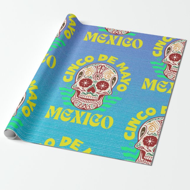 Cinco de Mayo Wrapping Paper (Unrolled)
