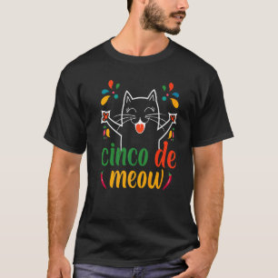 Cinco De Meow Cute Mex Cat Costume Cinco De Mayo T-Shirt