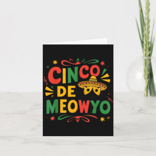 Cinco De Meow Funny Cat Sombrero Fiesta Humour Cat Card