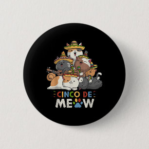 Cinco De Meow Mariachi Cat Lover Cinco De Mayo 6 Cm Round Badge