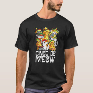 Cinco De Meow Mayo Cat Sombrero Mexican Taco Cinco T-Shirt
