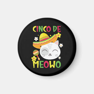Cinco De Meowo, Colourful and playful Mexican cat Magnet