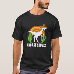 Cinco De Saurus Dinosaur Cinco De Mayo Sombrero T-Shirt