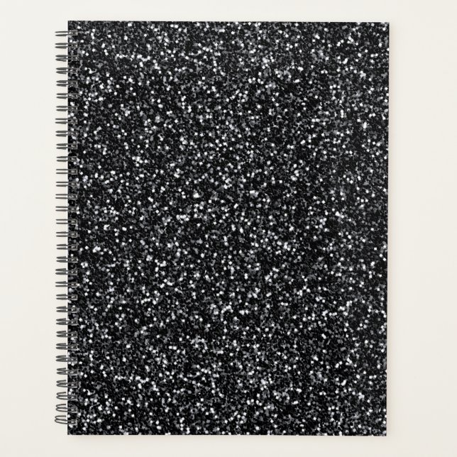 Cinder Black Glitter Planner (Front)