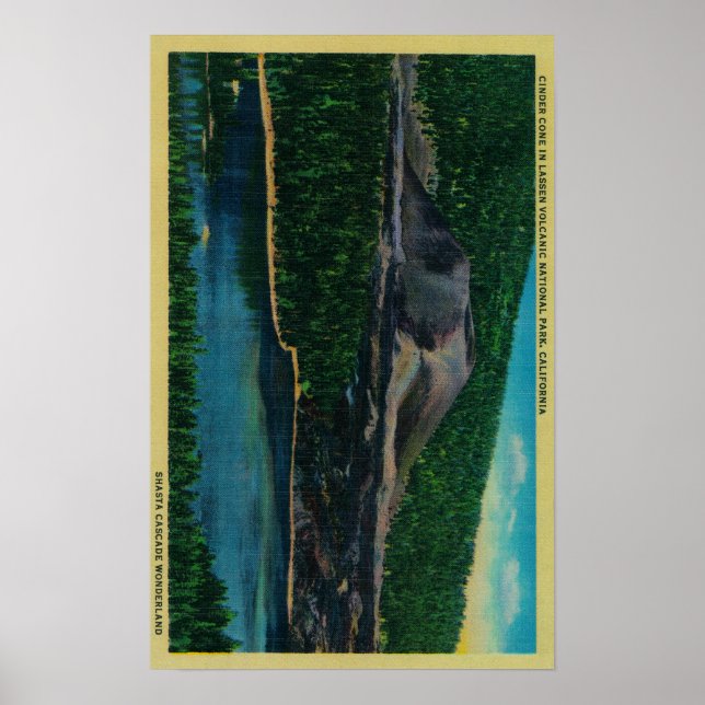 Cinder Cone in Lassen Volcanic National Park Poster (Front)