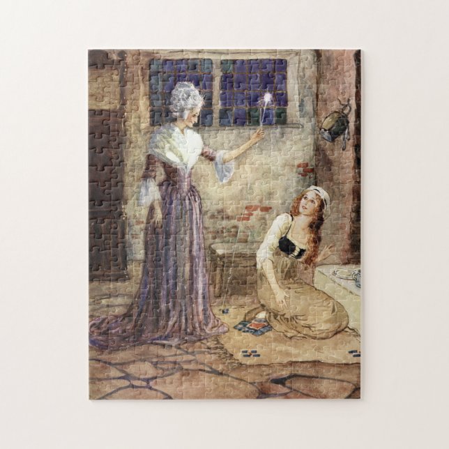 Cinderella and Fairy Godmother - Millicent Sowerby Jigsaw Puzzle (Vertical)