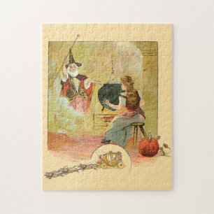 Cinderella And Her Fairy God Mother  Jigsaw Puzzle
