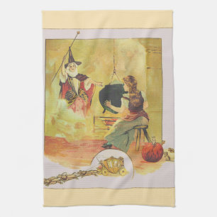 Cinderella And Her Fairy God Mother Kitchen Towel