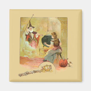 Cinderella And Her Fairy God Mother Magnet
