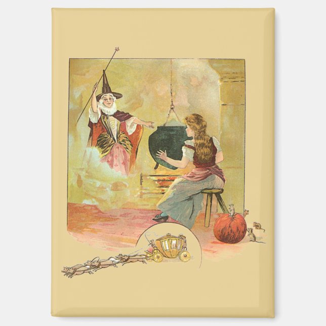 Cinderella And Her Fairy God Mother  Magnet (Front)