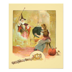 Cinderella And Her Fairy God Mother Photo Print