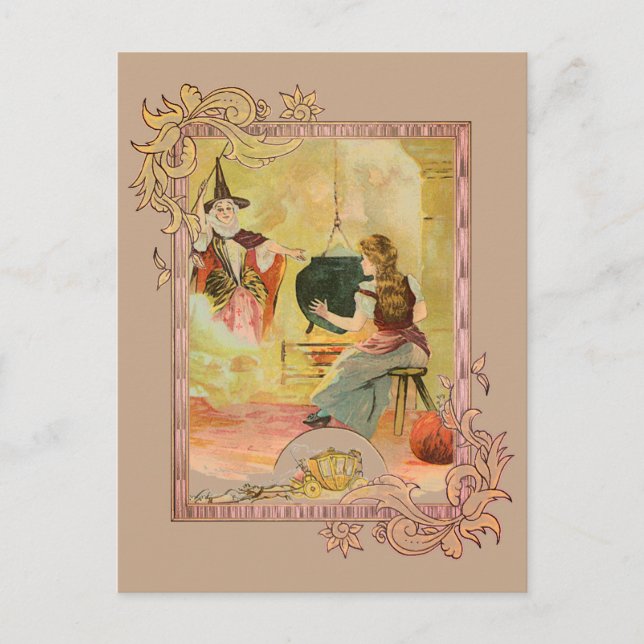 Cinderella And Her Fairy God Mother Postcard (Front)