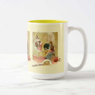 Cinderella And Her Fairy God Mother Two-Tone Coffee Mug