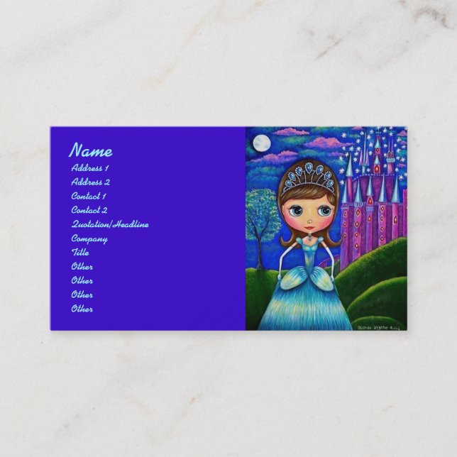 Cinderella at the Castle Business Card (Front)