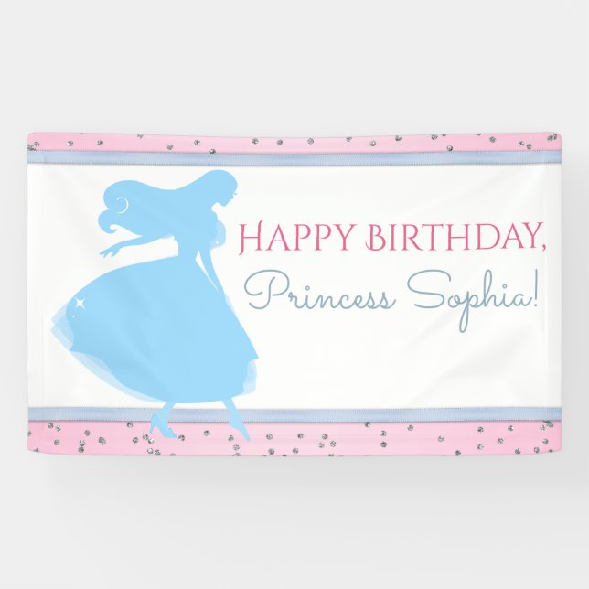 Cinderella Birthday Party Banner (Horizontal)