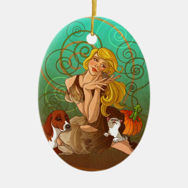 Cinderella Ceramic Tree Decoration (Front)
