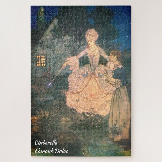 Cinderella Fairy Godmother Elegant Historic Art Jigsaw Puzzle (Vertical)