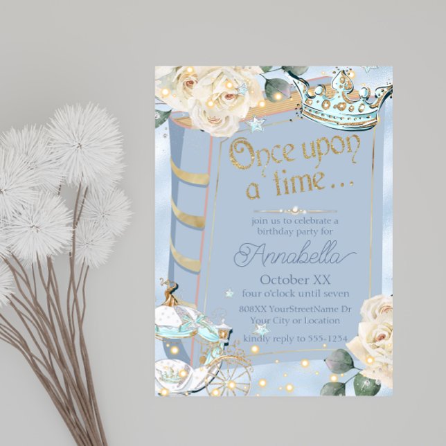 Cinderella Fairy Tale Book Cover Invitation (Creator Uploaded)