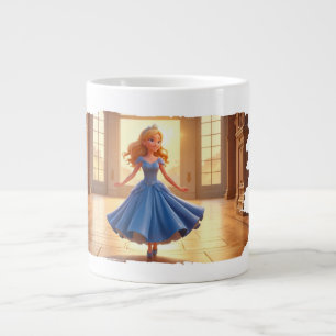 Cinderella Getting Ready – Magical Dress Transform Large Coffee Mug
