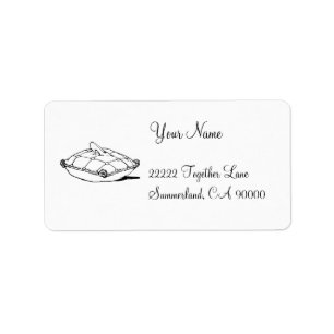 Cinderella Glass Slipper and Pillow Address Label