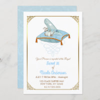 Cinderella Glass Slipper Elegant Sweet 16 Party