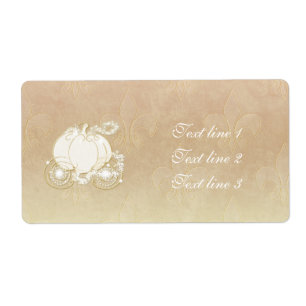 Cinderella Gold Carriage Champagne Princess Label