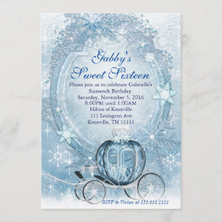 Cinderella Invitation, Cinderella Sweet Sixteen Invitation