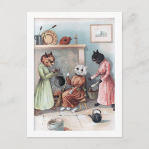 Cinderella, Louis Wain Postcard