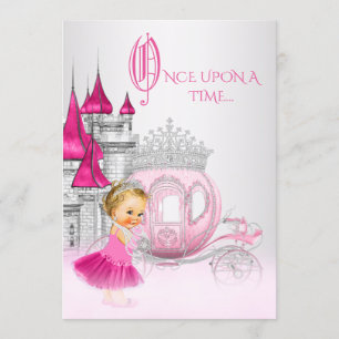 Cinderella Once Upon a Time Princess Birthday Invitation