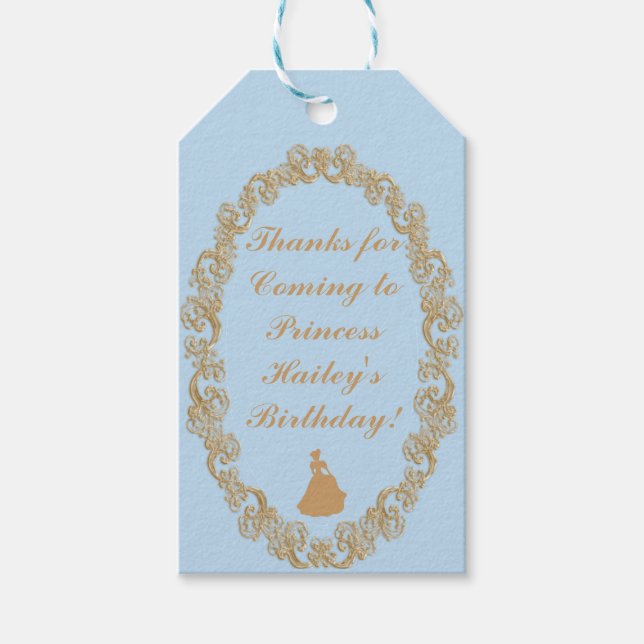 Cinderella Party Favour Tag (Front)
